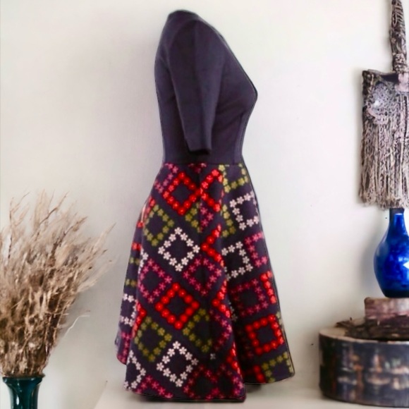 TED BAKER QINNA CHECK FLORAL DRESS SIZE 1 / US SIZE 4 - Picture 8 of 16